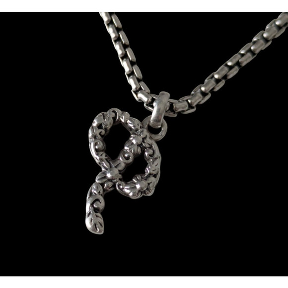 AS IS John Hardy Jai Sterling Silver Initial “P” Charm Box Chain Bracelet Damage - Picture 6 of 7